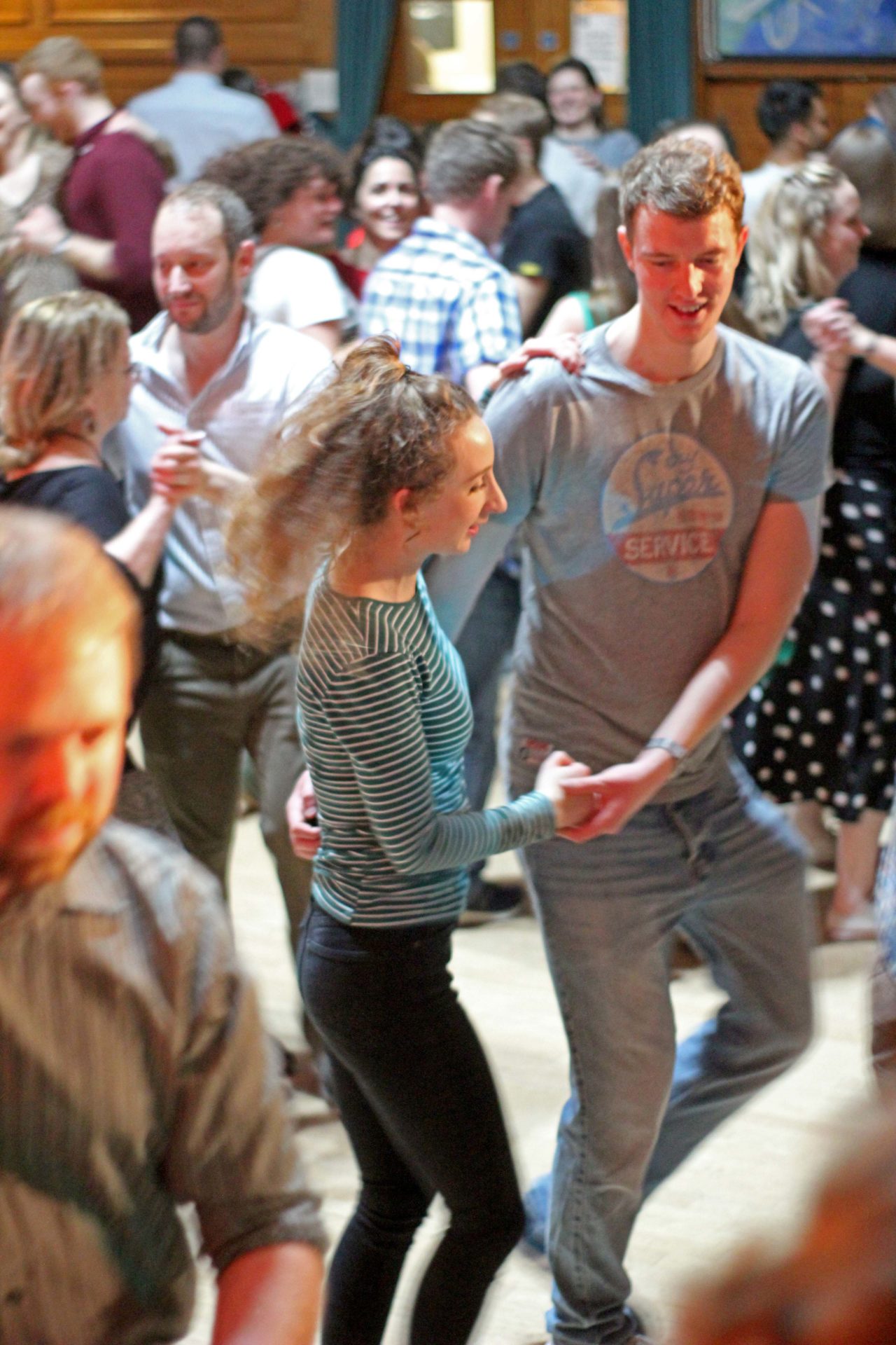 2 people dancing the Cumberland Square Eight